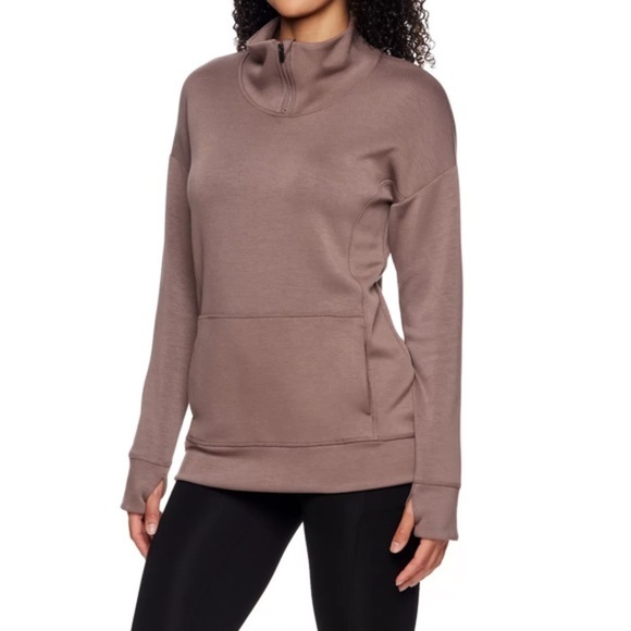 GAIAM Hudson Deep Taupe Women’s Size M Mock Neck Tunic Sweatshirt - Picture 1 of 8